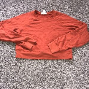 orange sweatshirt